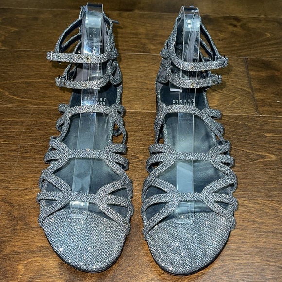 New, Stuart Weitzman Athens Metallic Gladiator Sandal - Picture 2 of 15